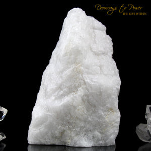 White Azeztulite Crystal Altar Stone Azozeo Activated