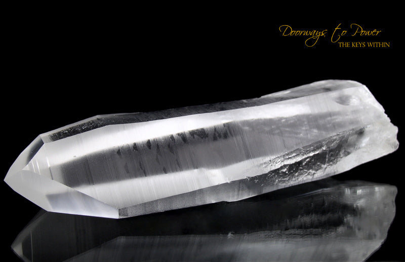 XL Lemurian Era Of Light Quartz Lightning Strike Crystal Power Wand