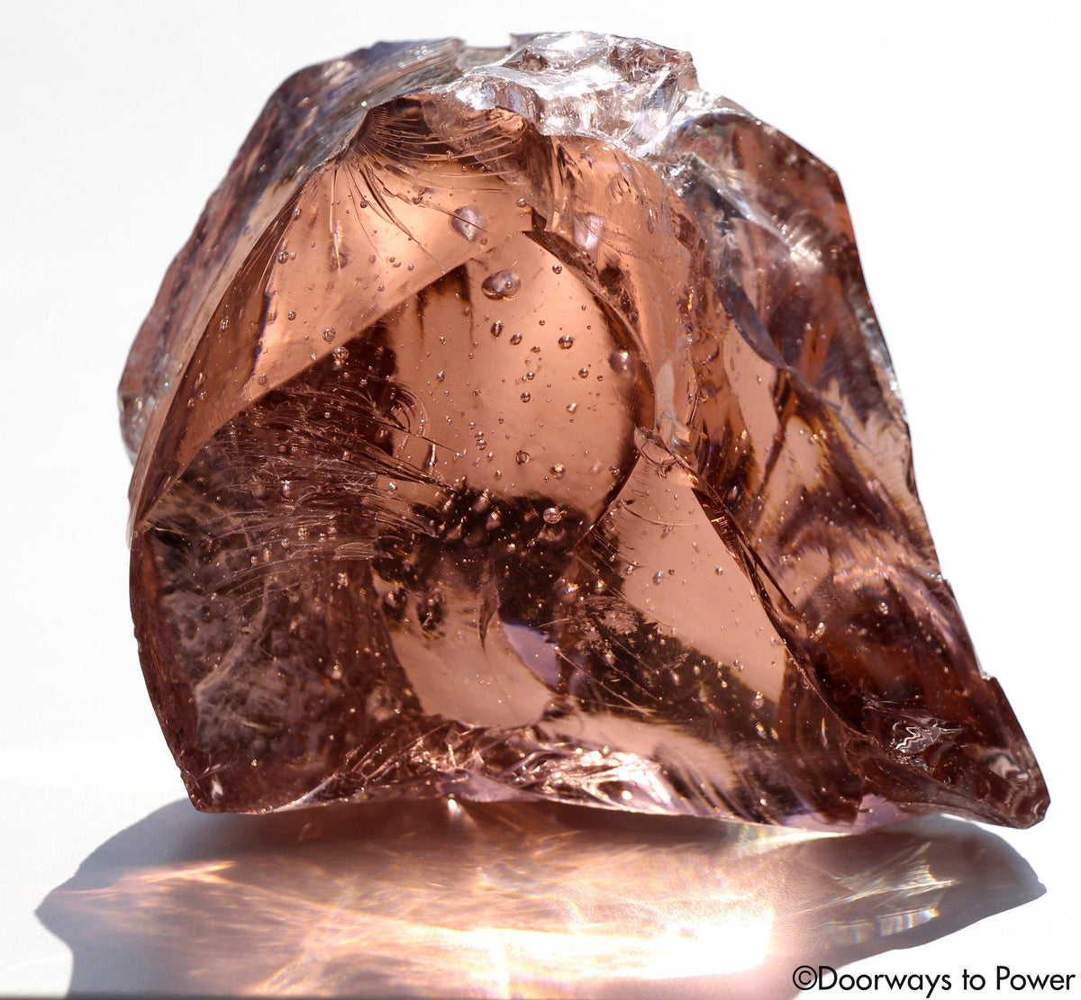 XL Desert Rose Pink Monatomic Andara Temple Crystal 'ZEN'