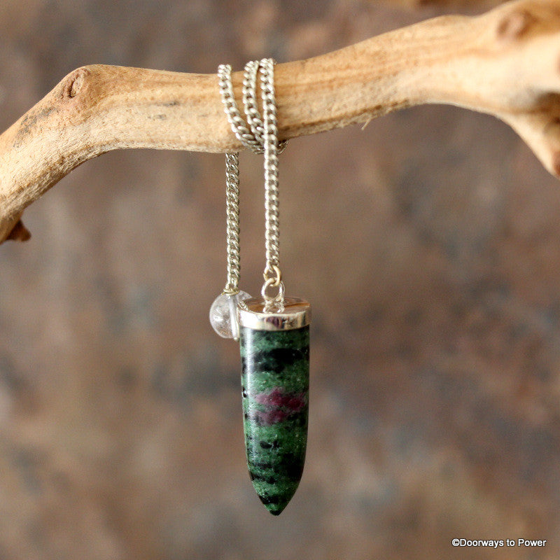Ruby Zoisite Pendulum