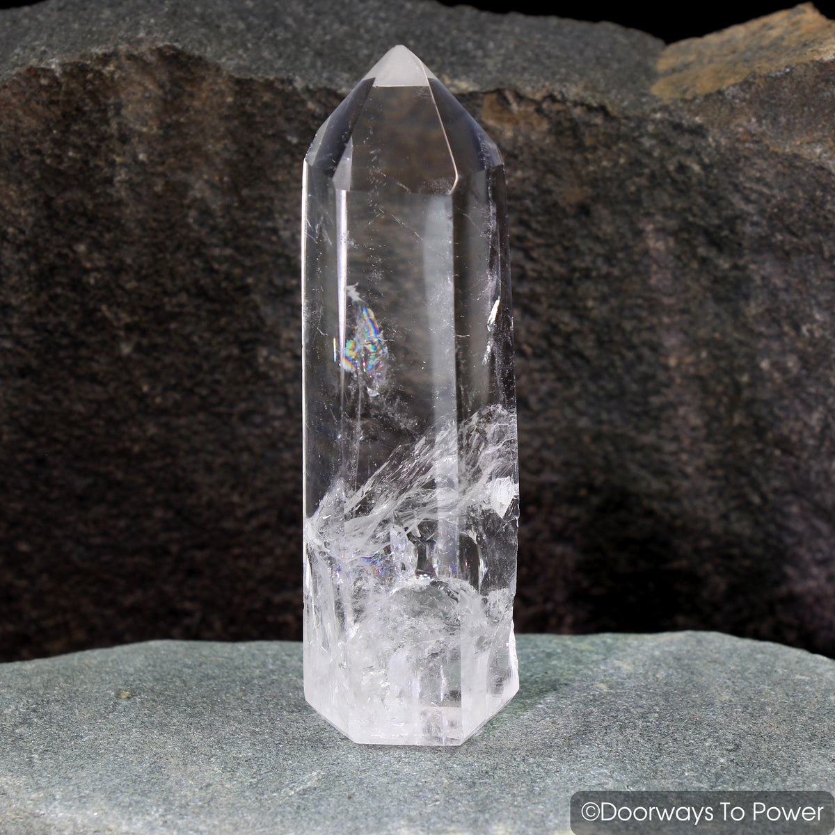 John of God Devic Temple Casa Crystal Crystal Point w/ Rainbows