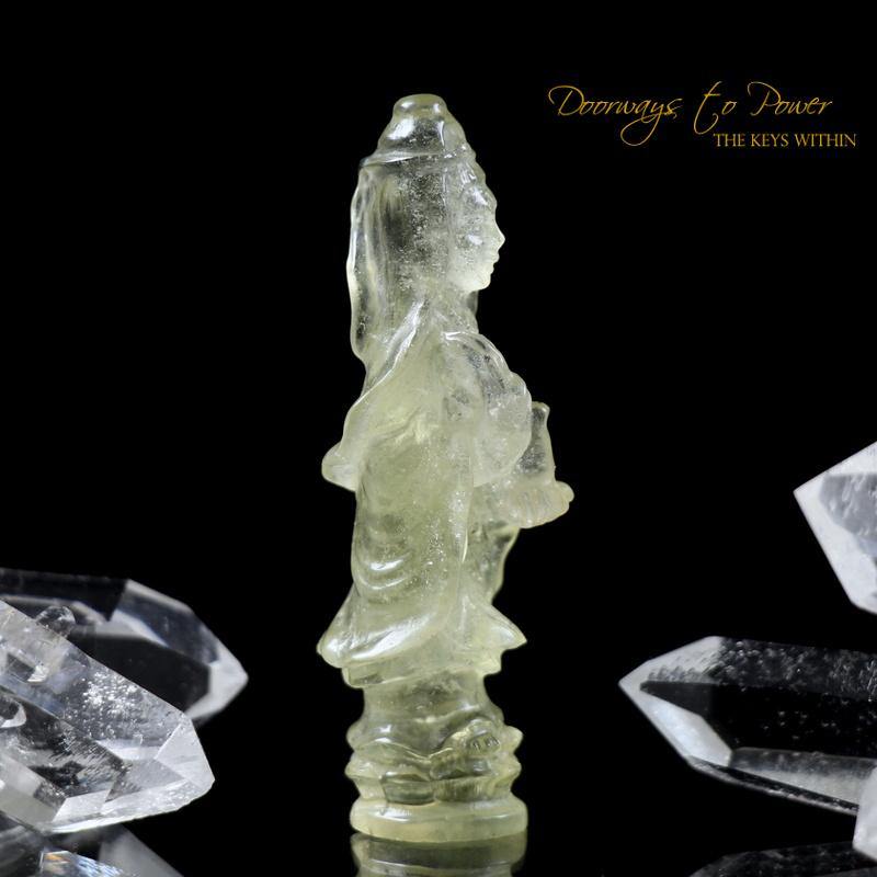 Libyan Desert Glass Kwan Yin Crystal