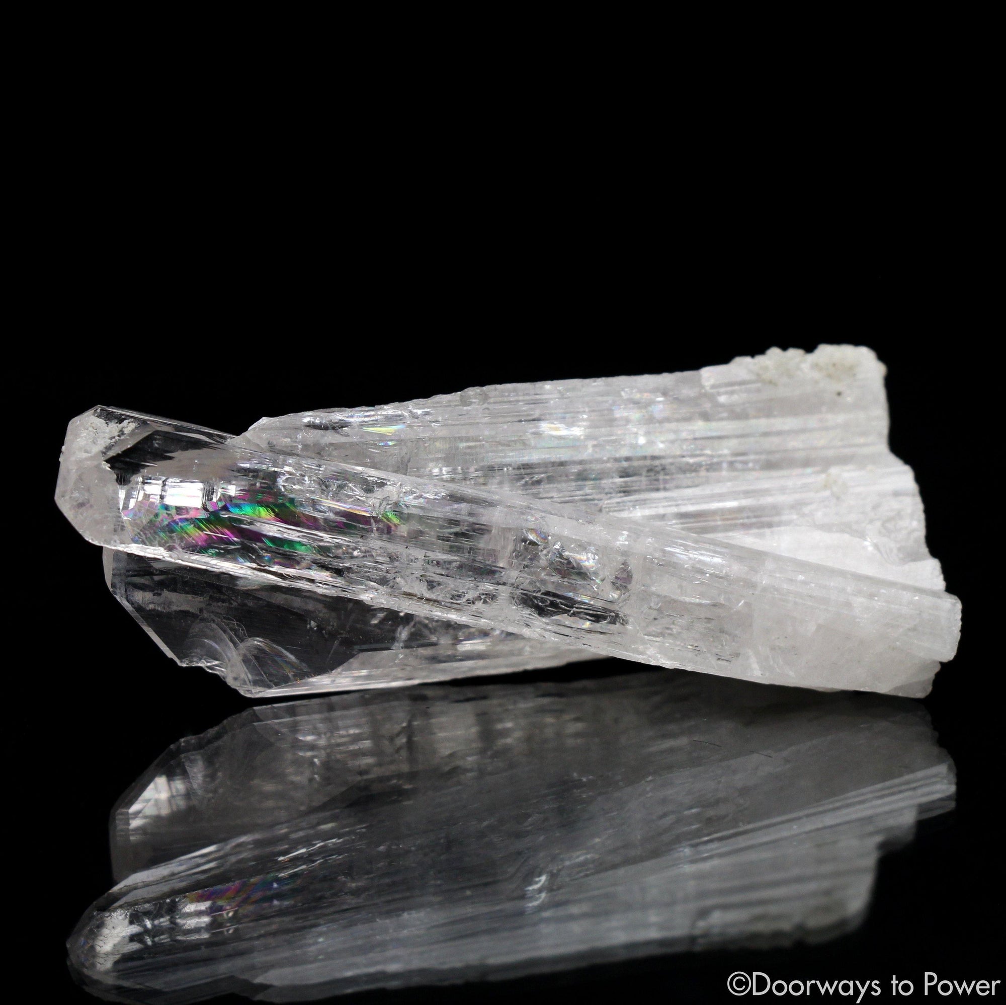 Danburite Quartz Tantric  Twin Crystal with Rainbows 
