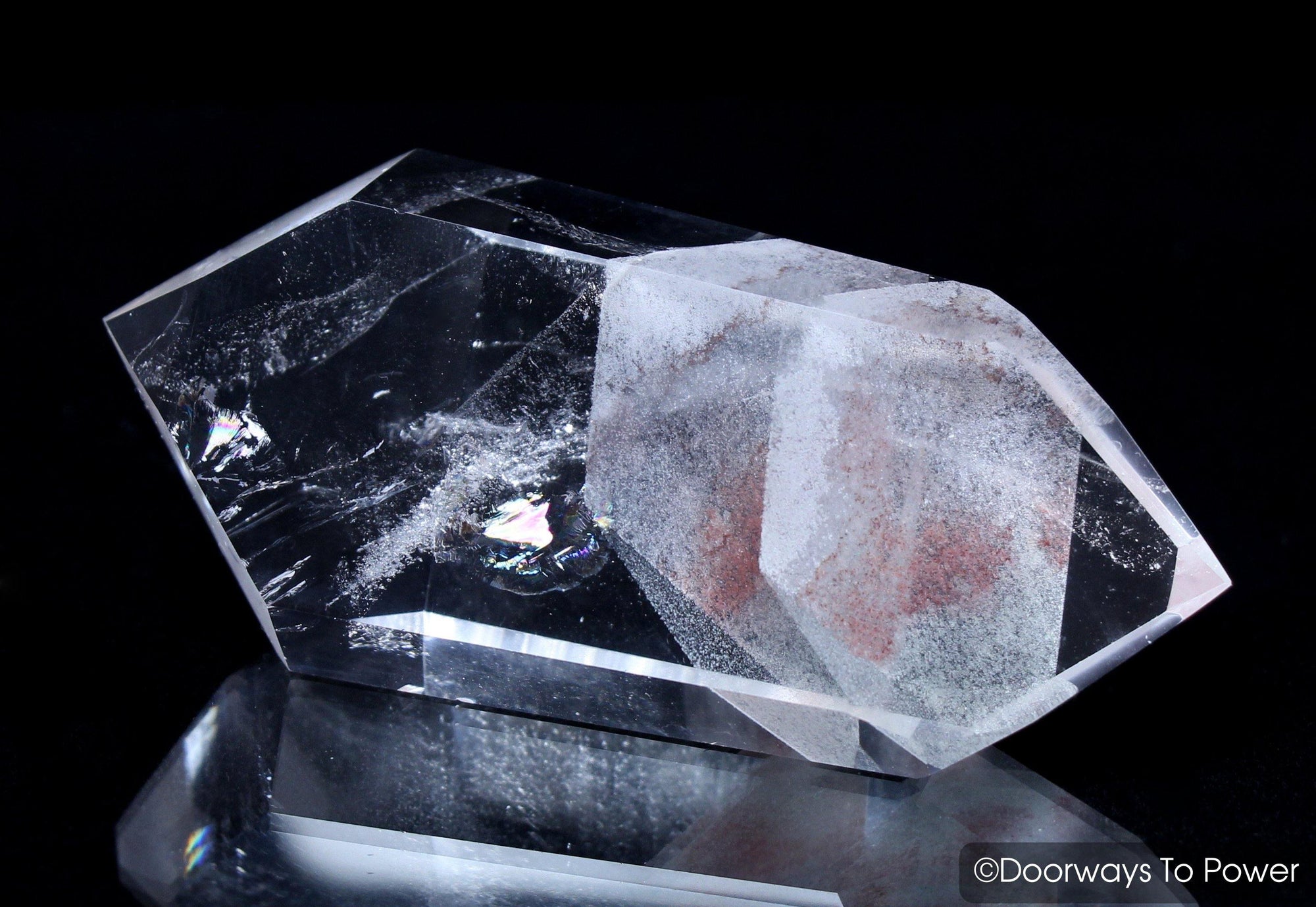 John of God Crystal DT Phantom Quartz Wand & Shaman Dow