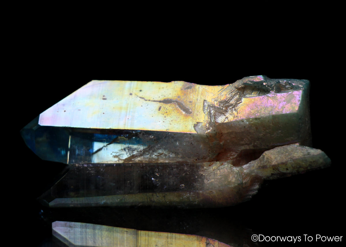 Aqua Aura Quartz Master Record Keeper Tantric Twin Crystal