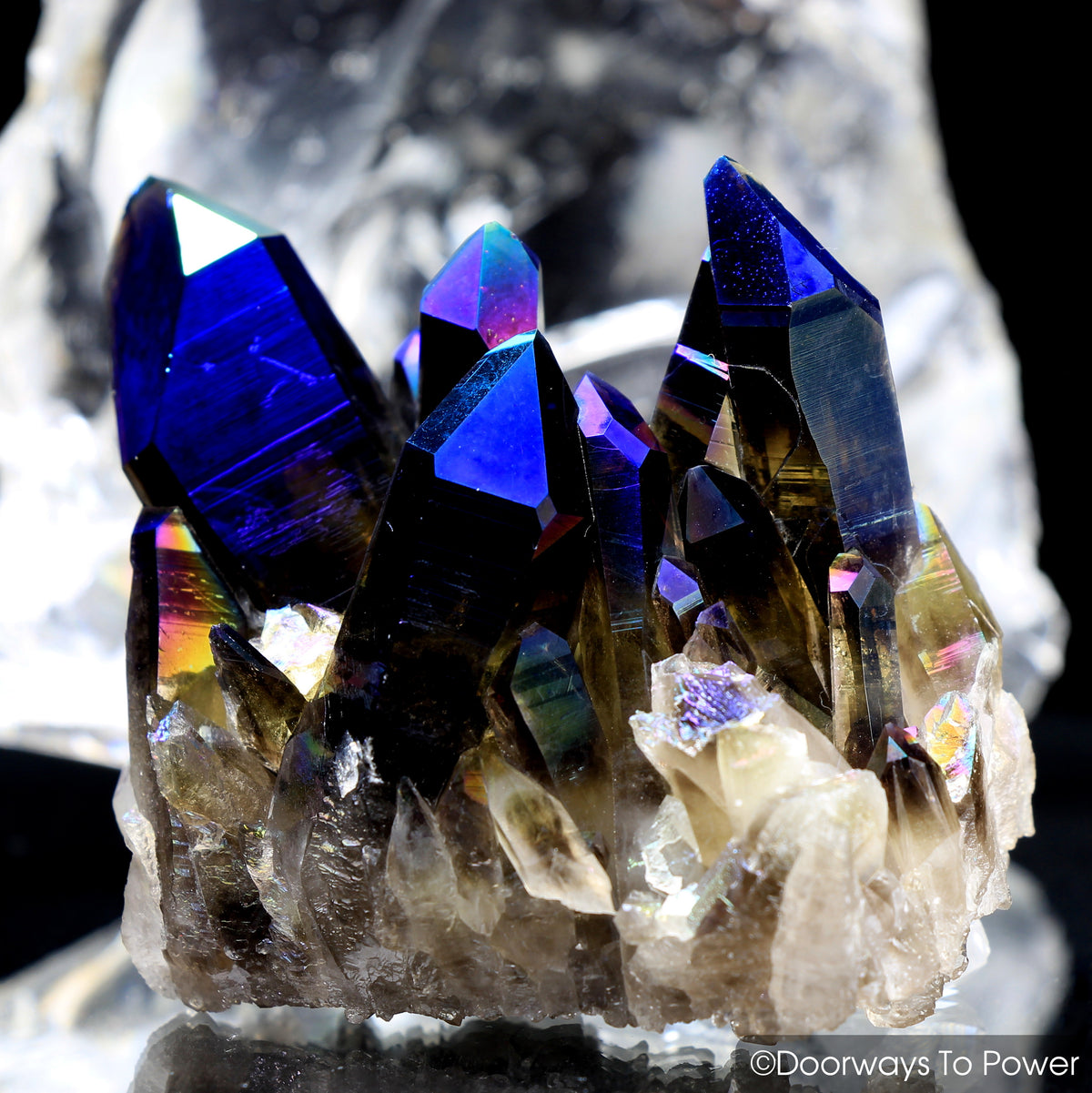 Titanium Aura Quartz Tantric Twin Master Record Keeper Starbrary Crystal