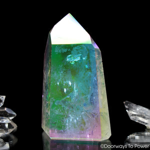 Angel Aura Lemurian Phantom Quartz Crystal Point (Polished)