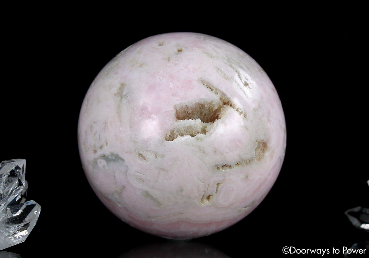 Pink Mangano Calcite Crystal Sphere 'The Reiki Stone'