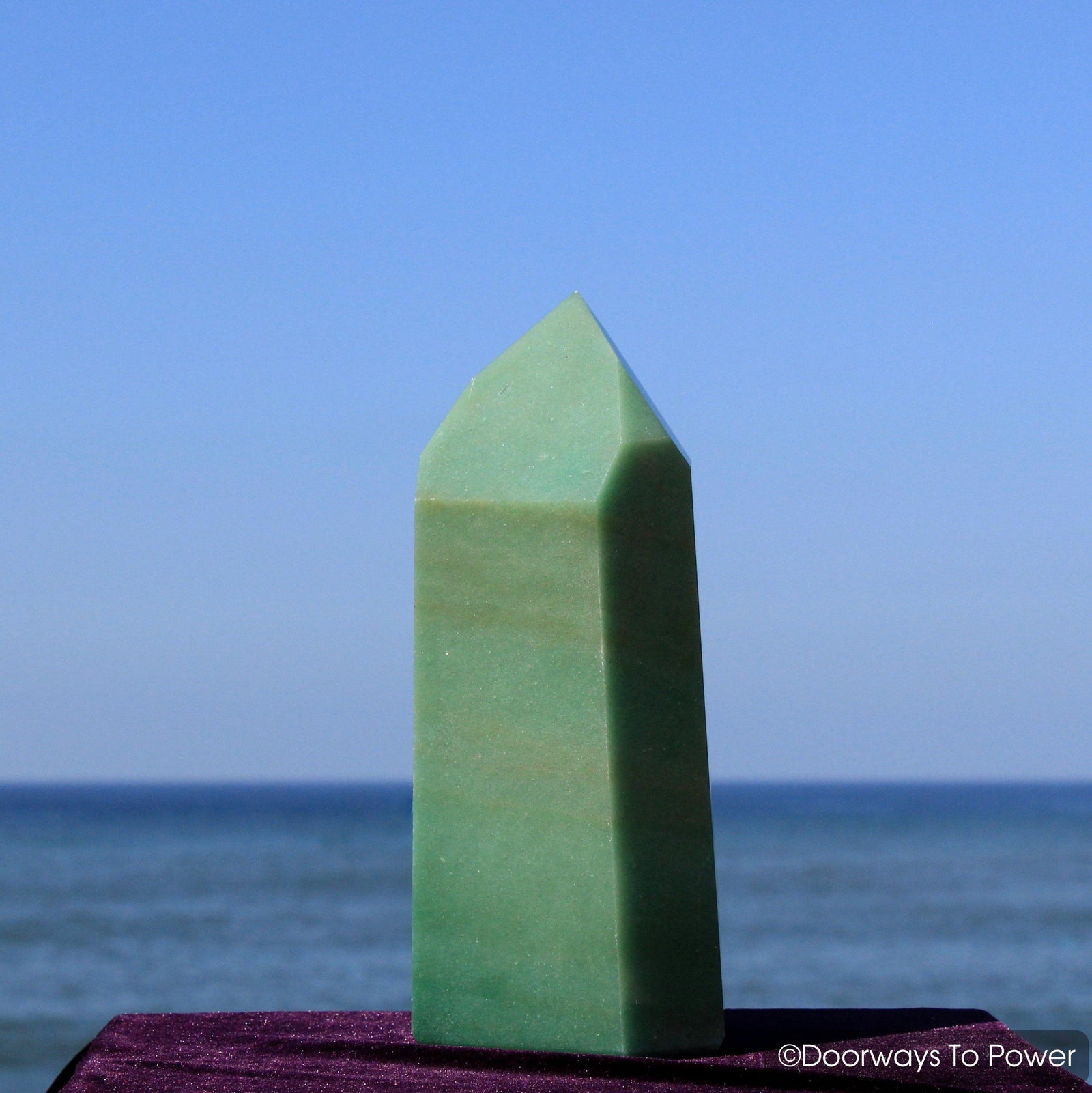 10.5" John of God Casa Crystal Point Green Aventurine Master Dow 