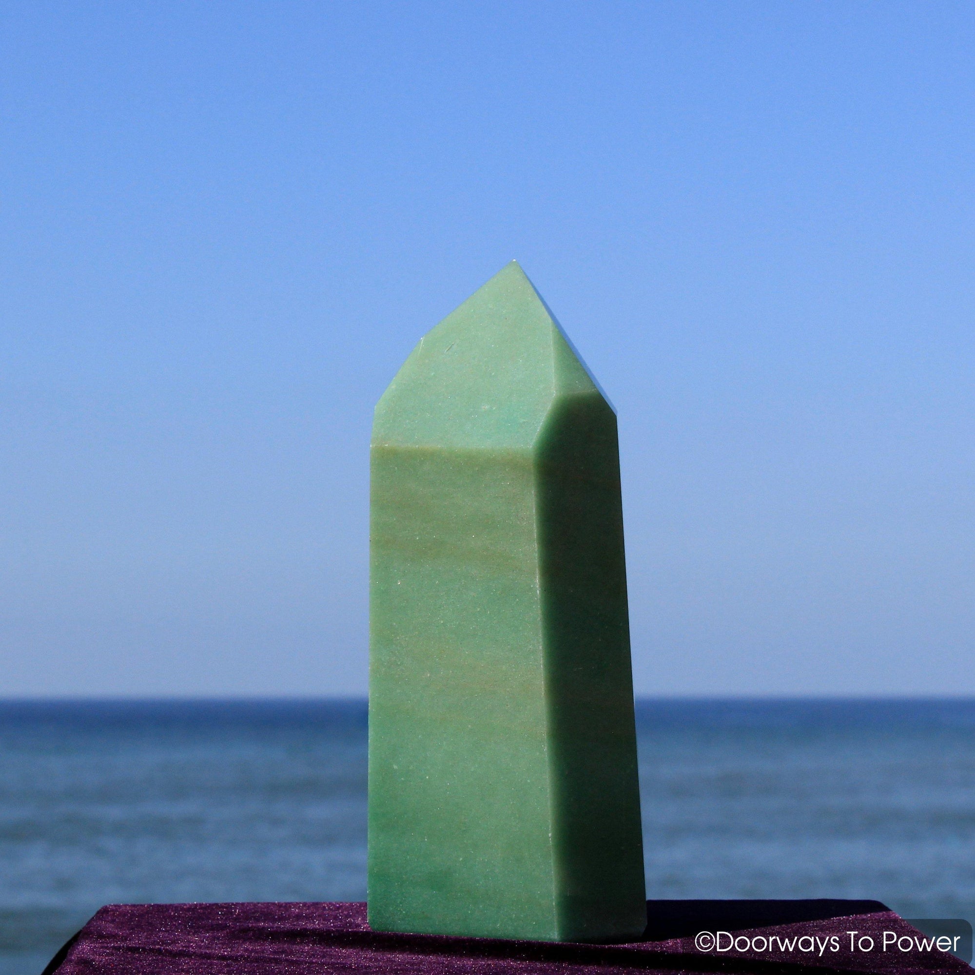 10.5" John of God Casa Crystal Point Green Aventurine Master Dow 