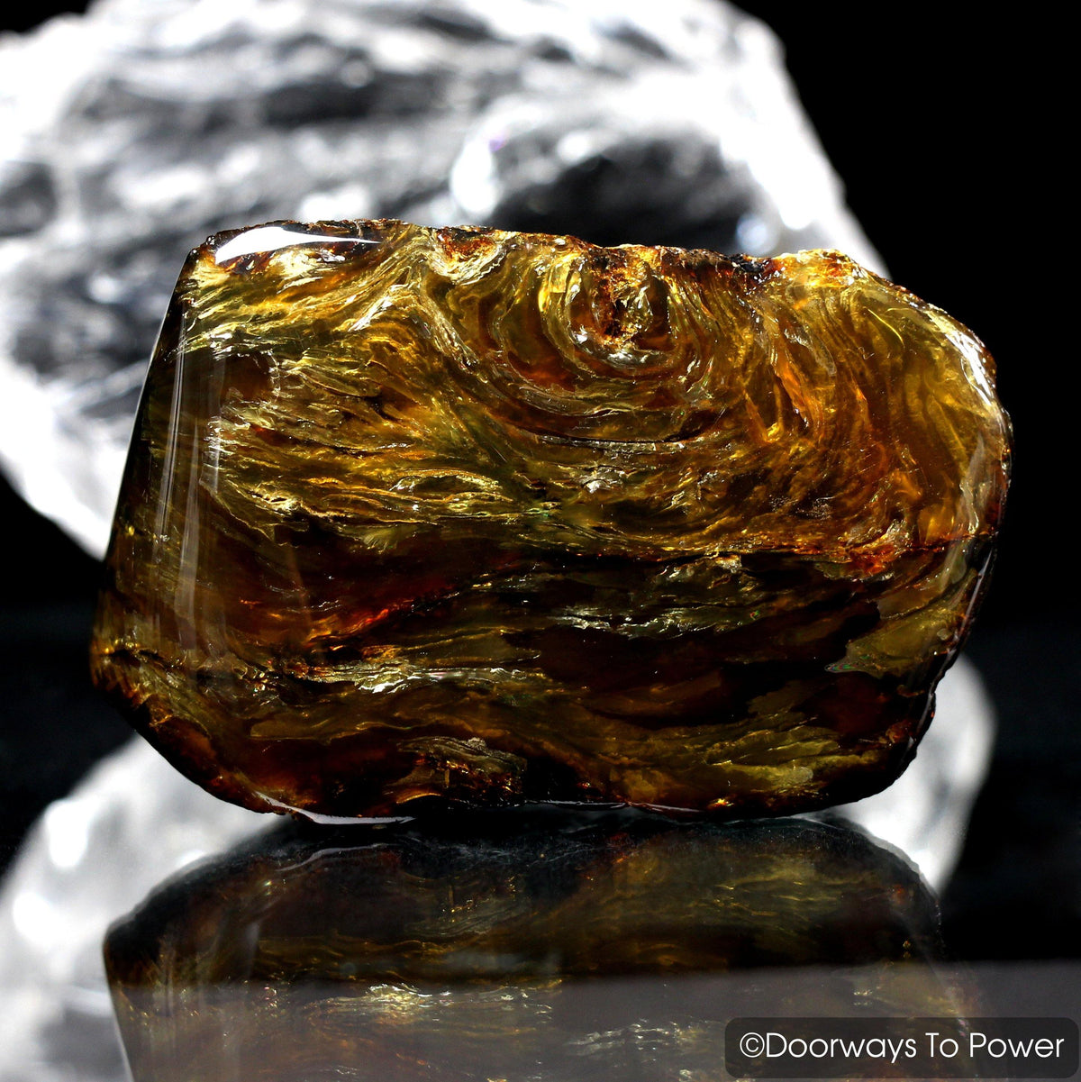 Sumatra Blue Amber Crystal Specimen 