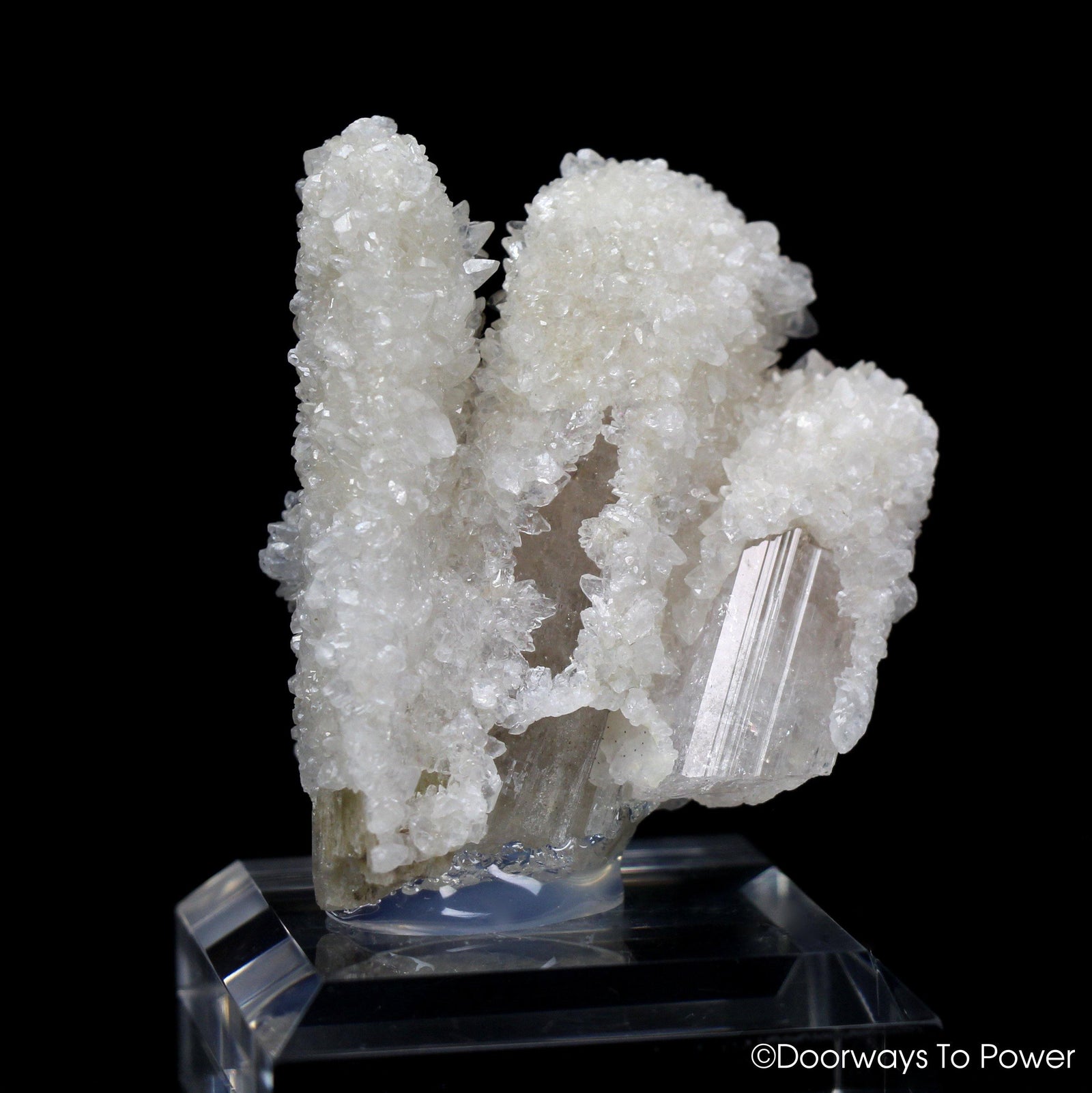 Danburite Twin Crystal Specimen & Synergy 12 Stone w/ Druzy Crystals