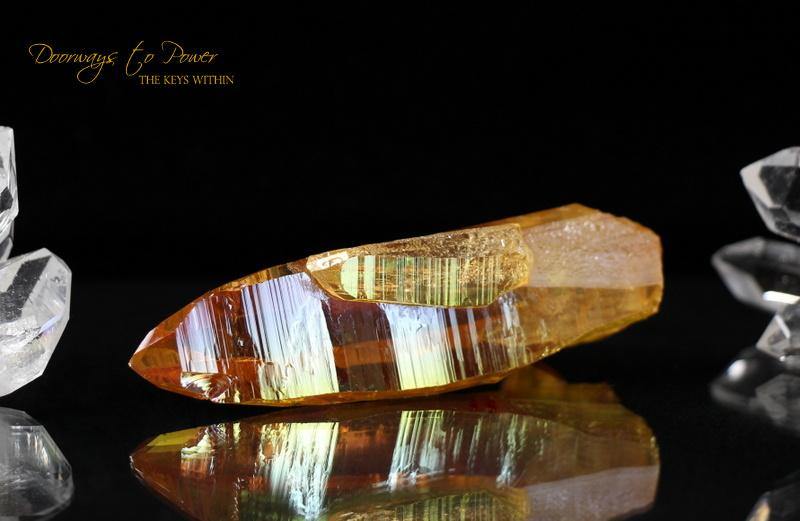 Golden Aura Quartz Lemurian Record Keeper Crystal