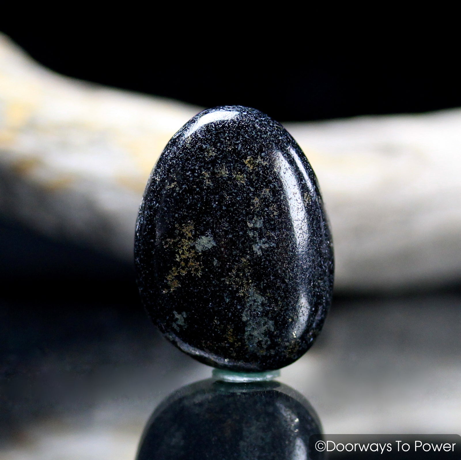 Midnight Lemurian Jade Crystal Tumbled & Polished