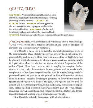 Clear Quartz Book of Stones