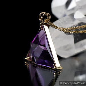John of God Amethyst Star of David Vogel Crystal Pendant 14k
