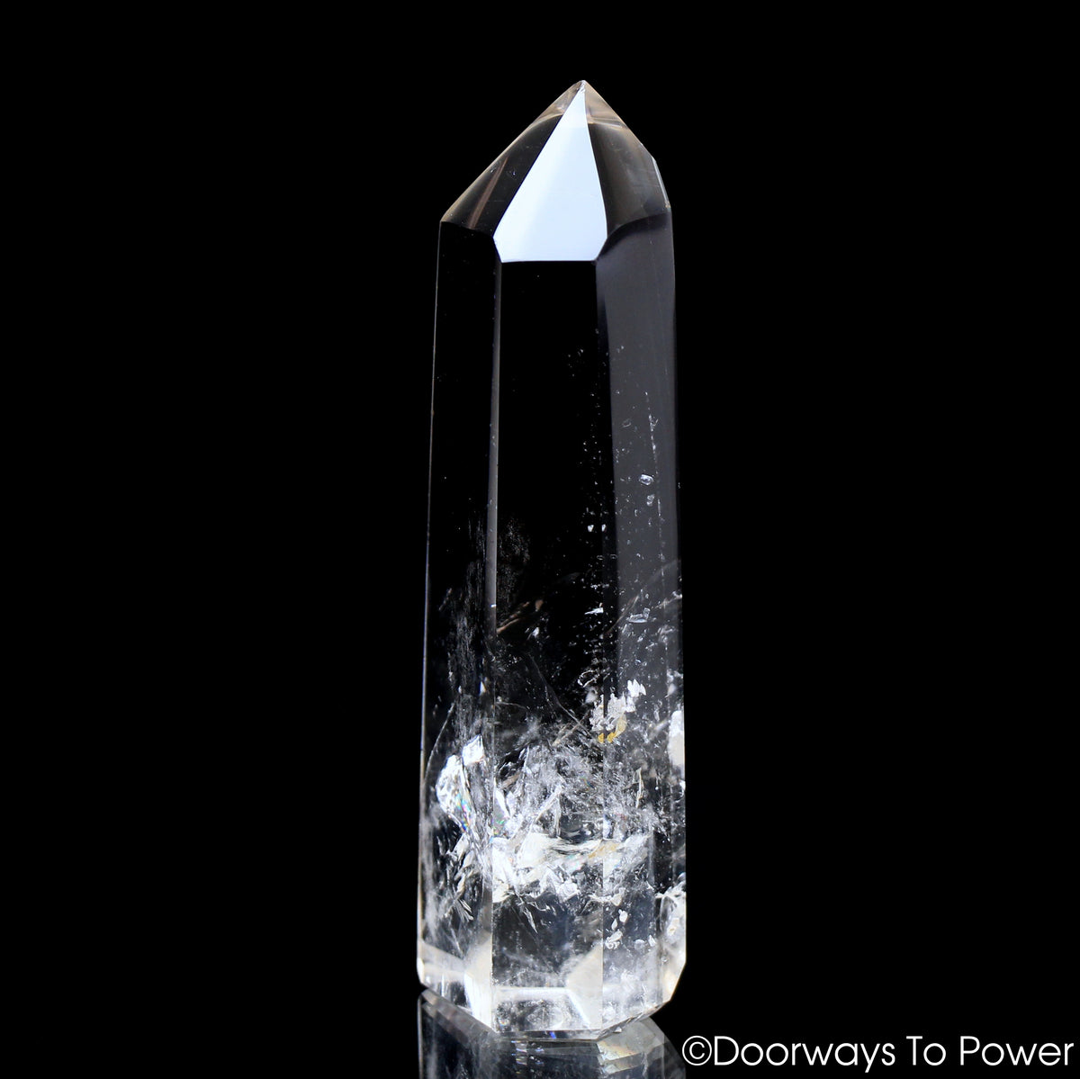 John of God Quartz Casa Crystal Point w/ Rainbows 'Manifest Spirit Isis'