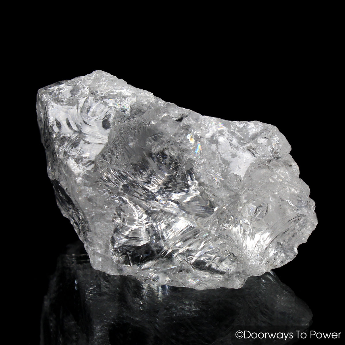 Satyaloka Clear Azeztulite Rainbow Quartz Master Record Keeper Starbrary Crystal