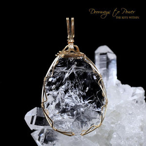 Silver Luna Andara Crystal Pendant 14k 'Guiding Light'