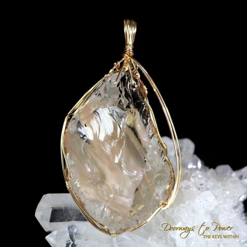 14k Gold Andara Crystal Pendant