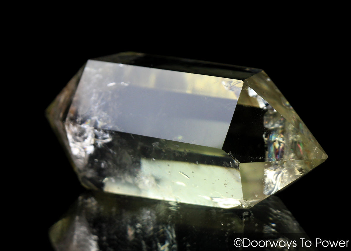 John of God Crystal Citrine Double Terminated Quartz Casa Crystal w/ Rainbows