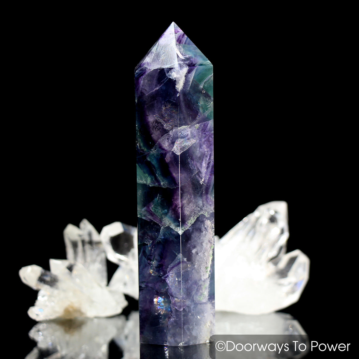 John of God Blessed Rainbow Fluorite Generator Healing Casa Crystal Point