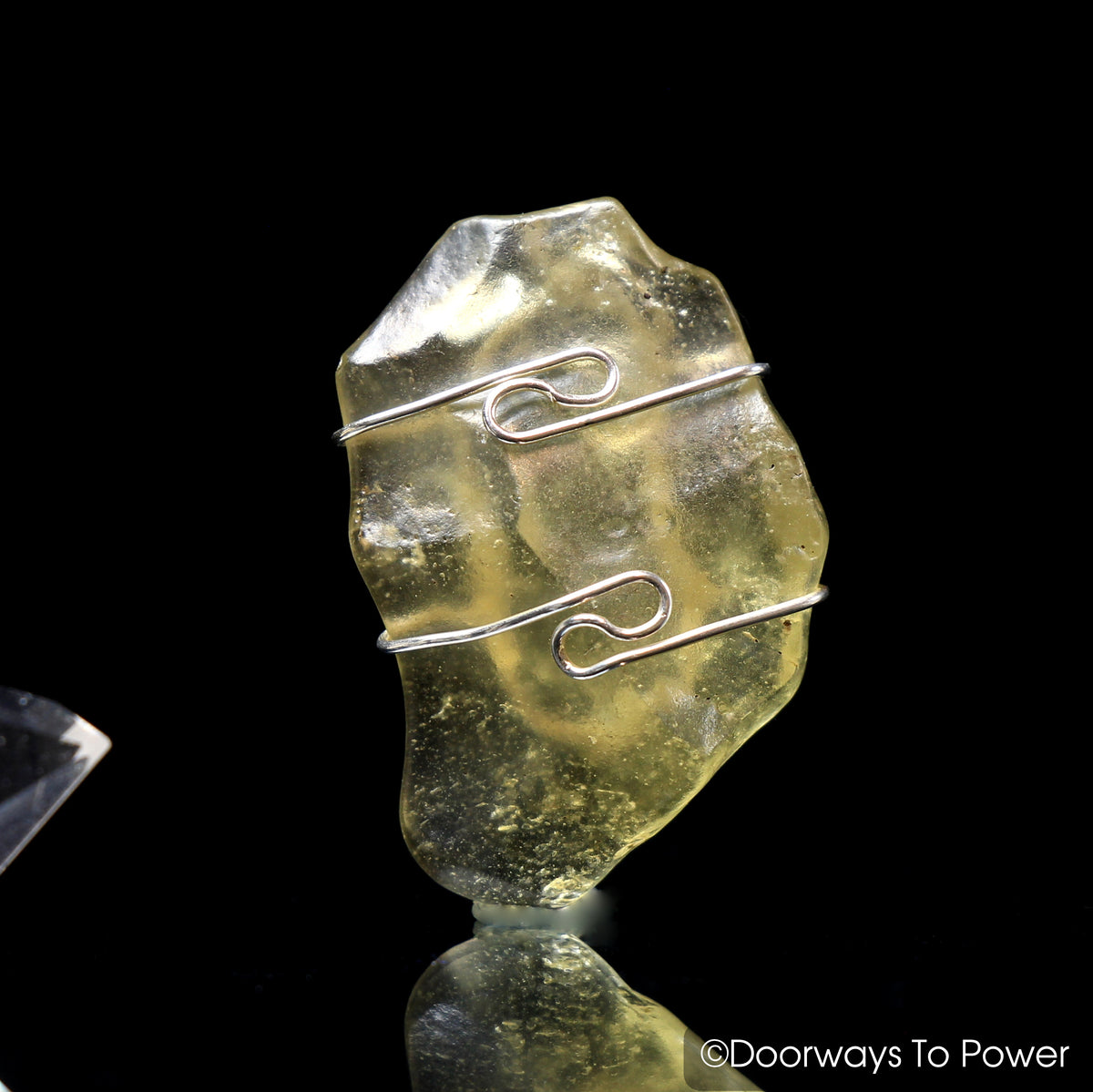 Libyan Desert Glass Gold Tektite Crystal Healing Pendant