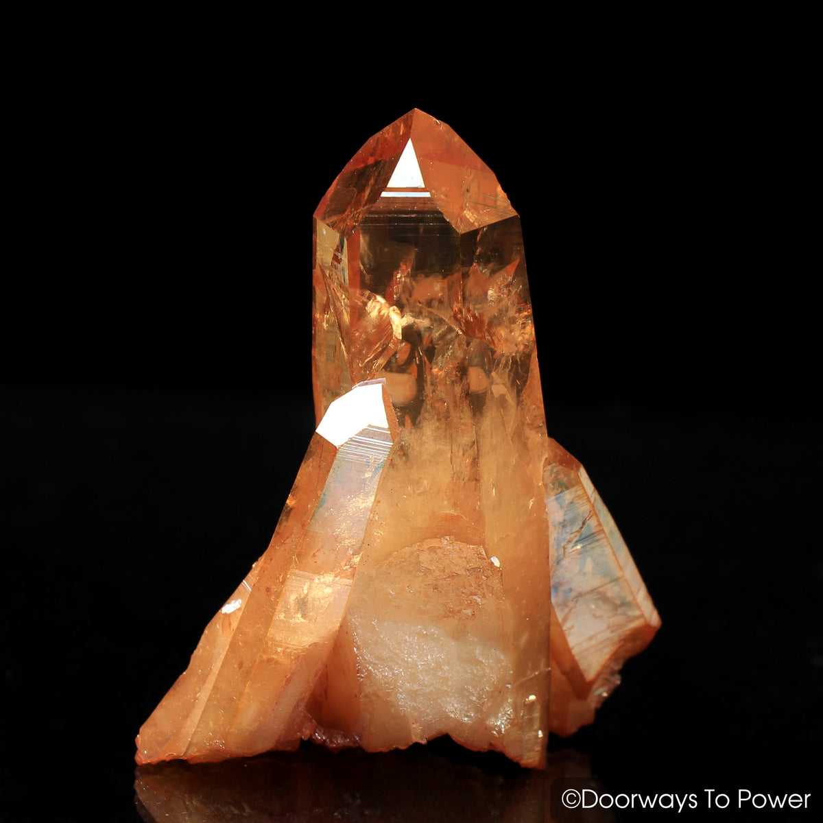 Tangerine Aura Imperial Gold Quartz Temple Heart Dow Pleiadian Starbrary Crystal