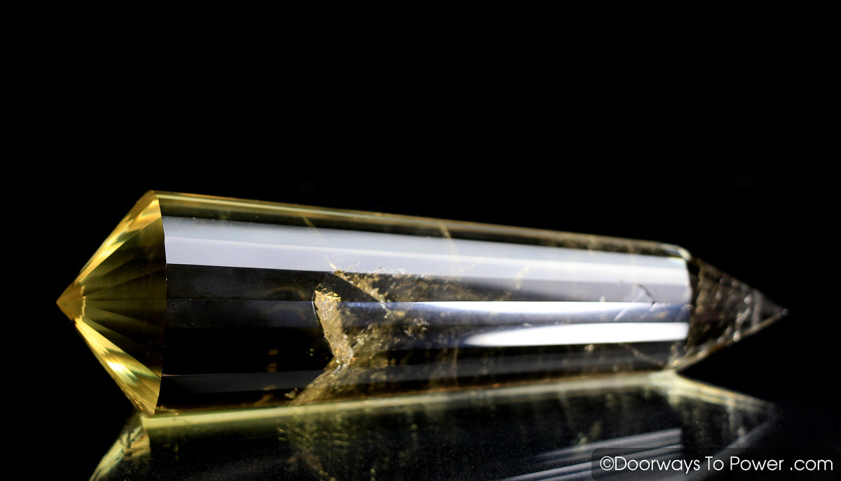 John of God Citrine 24 Sided Vogel Crystal 'Abundance' Healing Wand | Rare