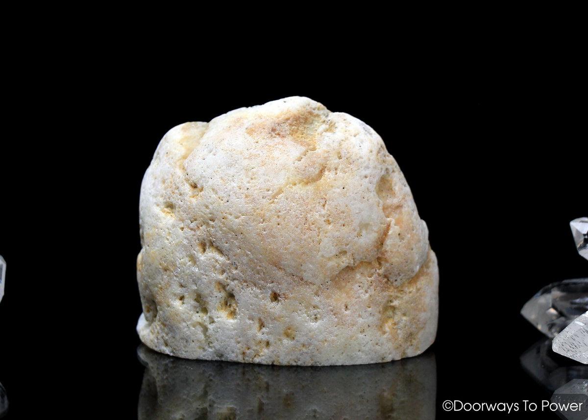 Honey Cream Azeztulite Crystal Altar Stone Azozeo Activated