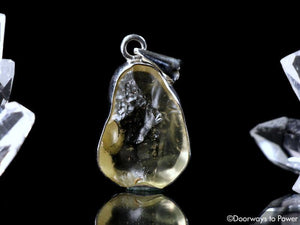Libyan Desert Glass Gold Tektite Pendant