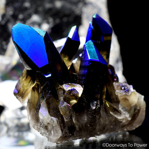 Titanium Aura Quartz Tantric Twin Master Record Keeper Starbrary Crystal