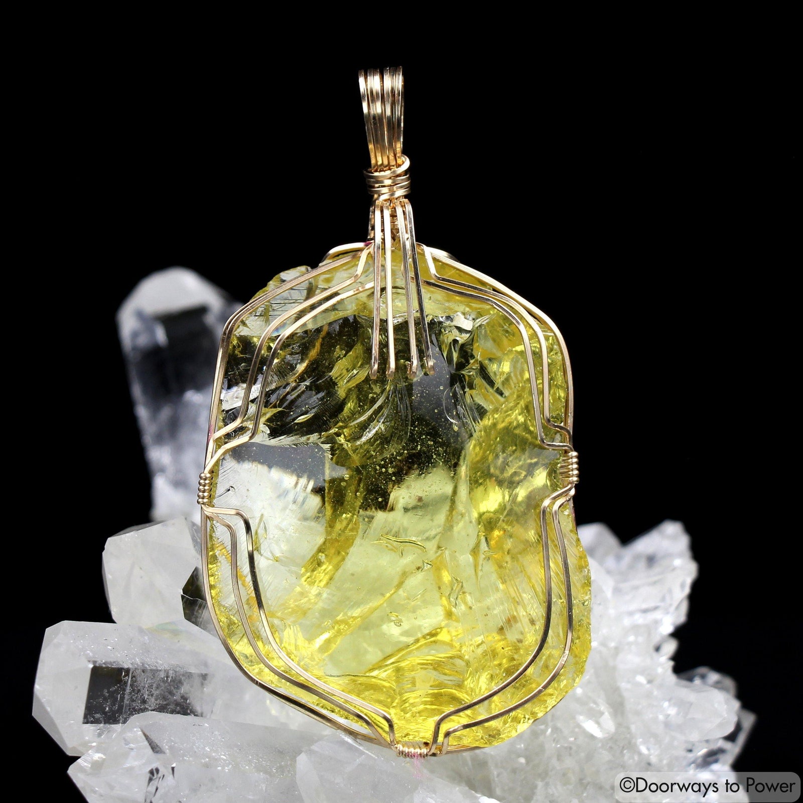 Dynamic Helidor Andara Crystal Pendant 14k 'Divine Will'