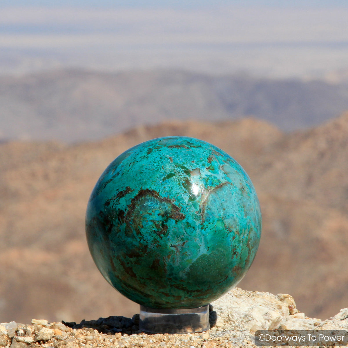 Chrysocolla Crystal Gemstone Sphere Ball