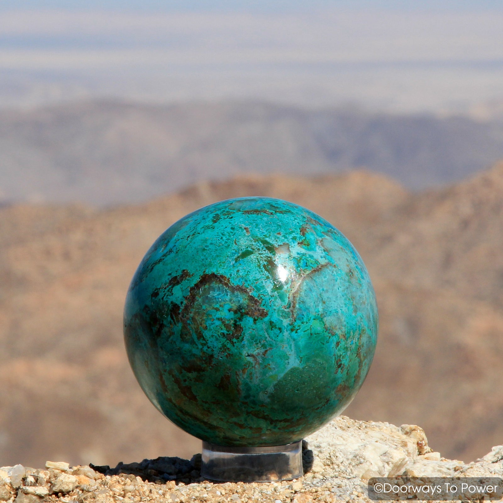Chrysocolla Crystal Gemstone Sphere Ball