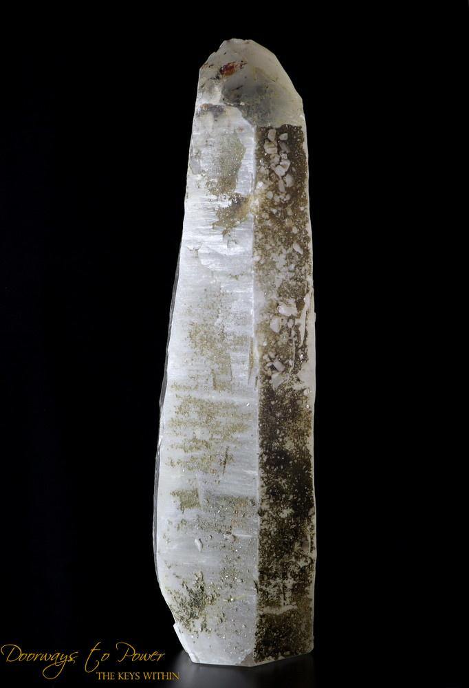 Laser Quartz Point with Pyrite 
