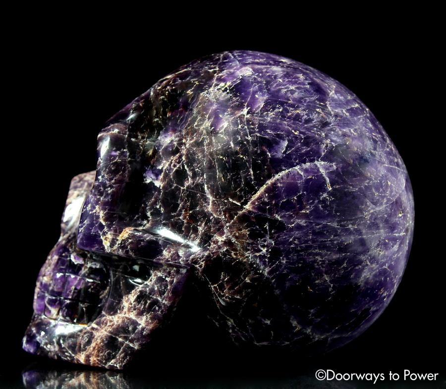 Magenta Chevron Amethyst Crystal Skull by Leandro De Souza