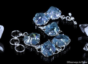 Aqua Aura Quartz Crystal Gemstone Bracelet