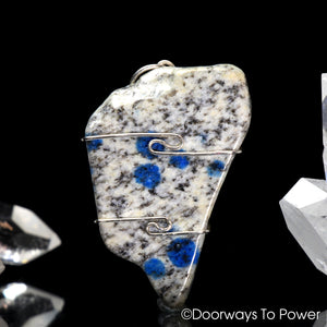 K2 Stone Azurite Himalayan Quartz Crystal Healing Pendant