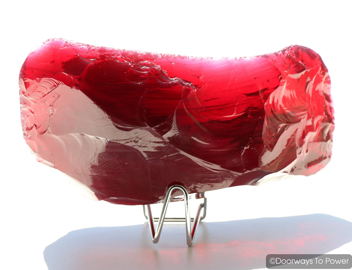 Raspberry Forte Veritas Andara Crystal Sculpture Mt Shasta