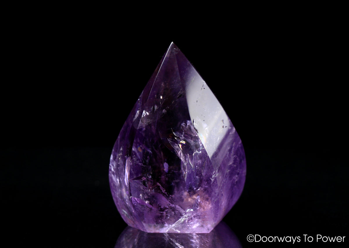 John of God Crystal Amethyst Casa Crystal Point 'Rainbow Warrior'