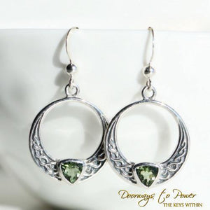 Moldavite Crystal Earrings