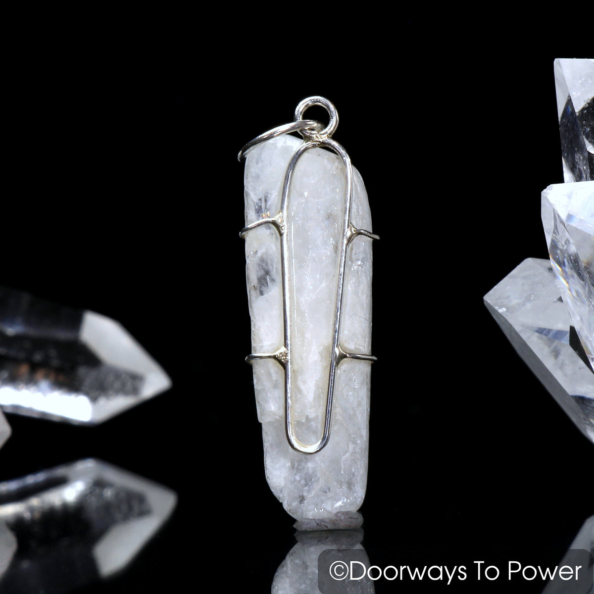 Natrolite Gemstone Crystal Pendant