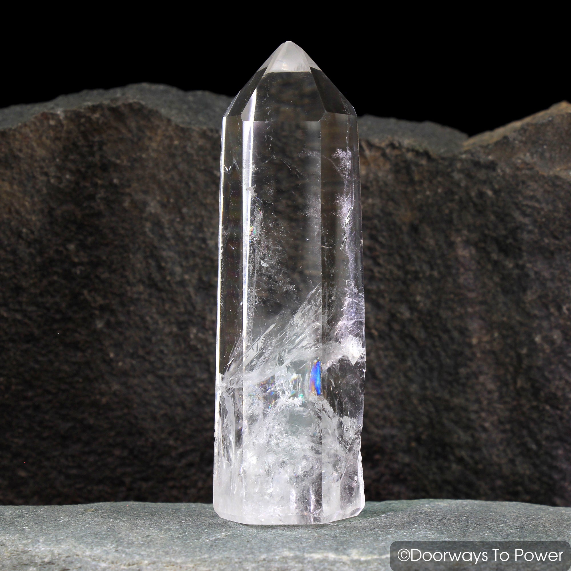 John of God Devic Temple Casa Crystal Crystal Point w/ Rainbows