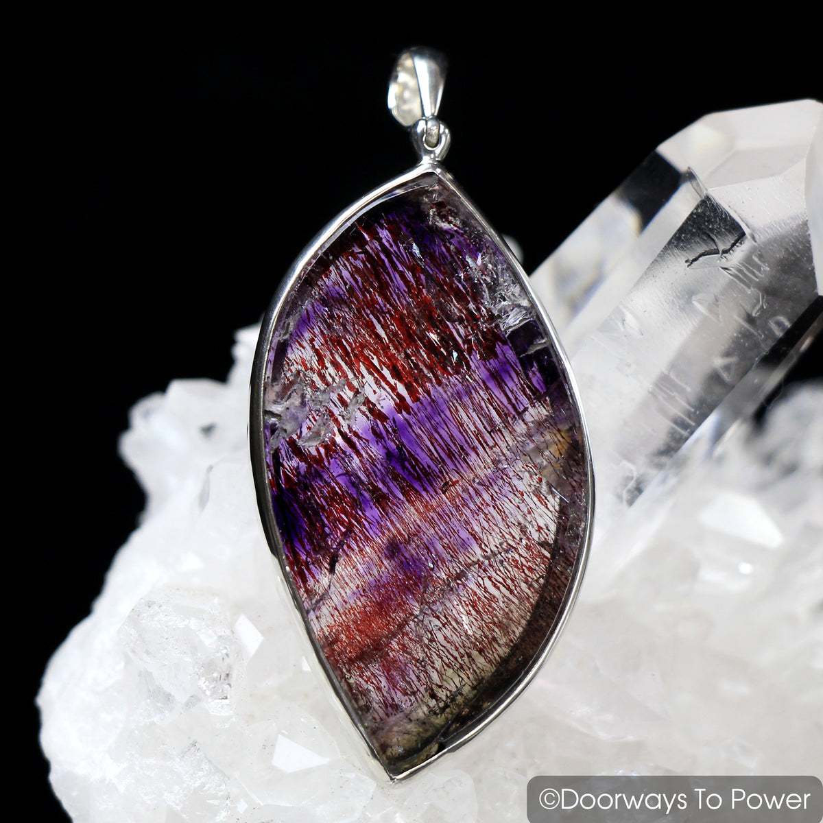 Melody Stone Super 7 Crystal Pendant .925 SS