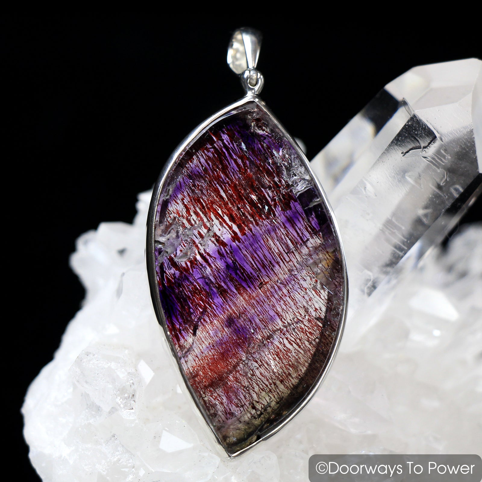 Melody Stone Super 7 Crystal Pendant .925 SS