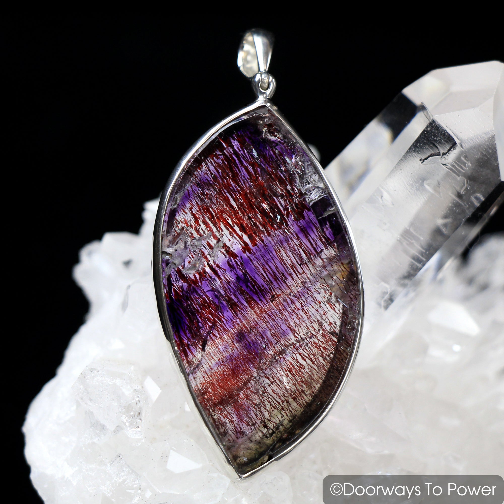 Melody Stone Super 7 Crystal Pendant .925 SS