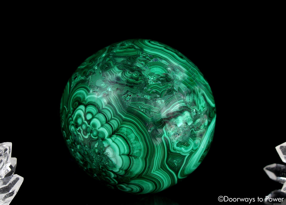Malachite Crystal Sphere A +++ Collectors Quality