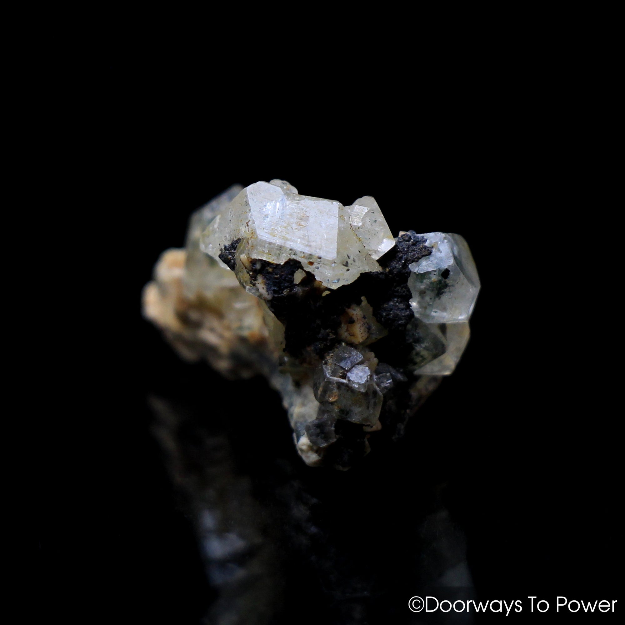 Golden Herderite & Phenacite Crystal Cluster Very Rare Specimen