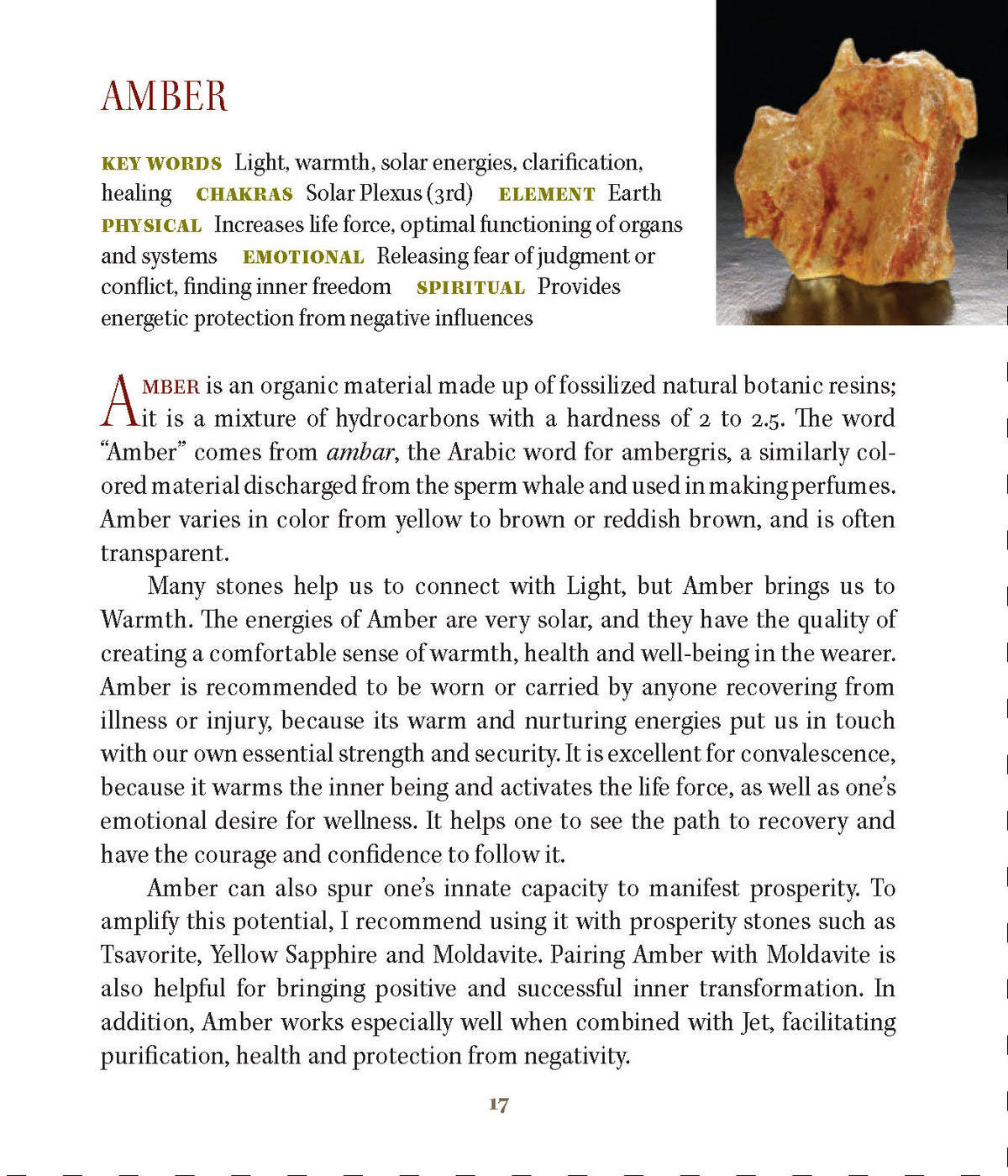 Amber Metaphysical Meanings Properties